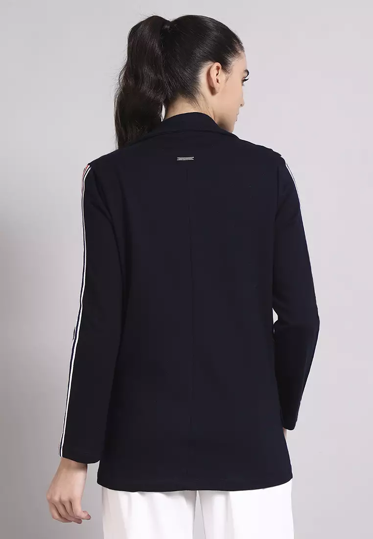 女士 Flow Active 工作服海军蓝西装外套