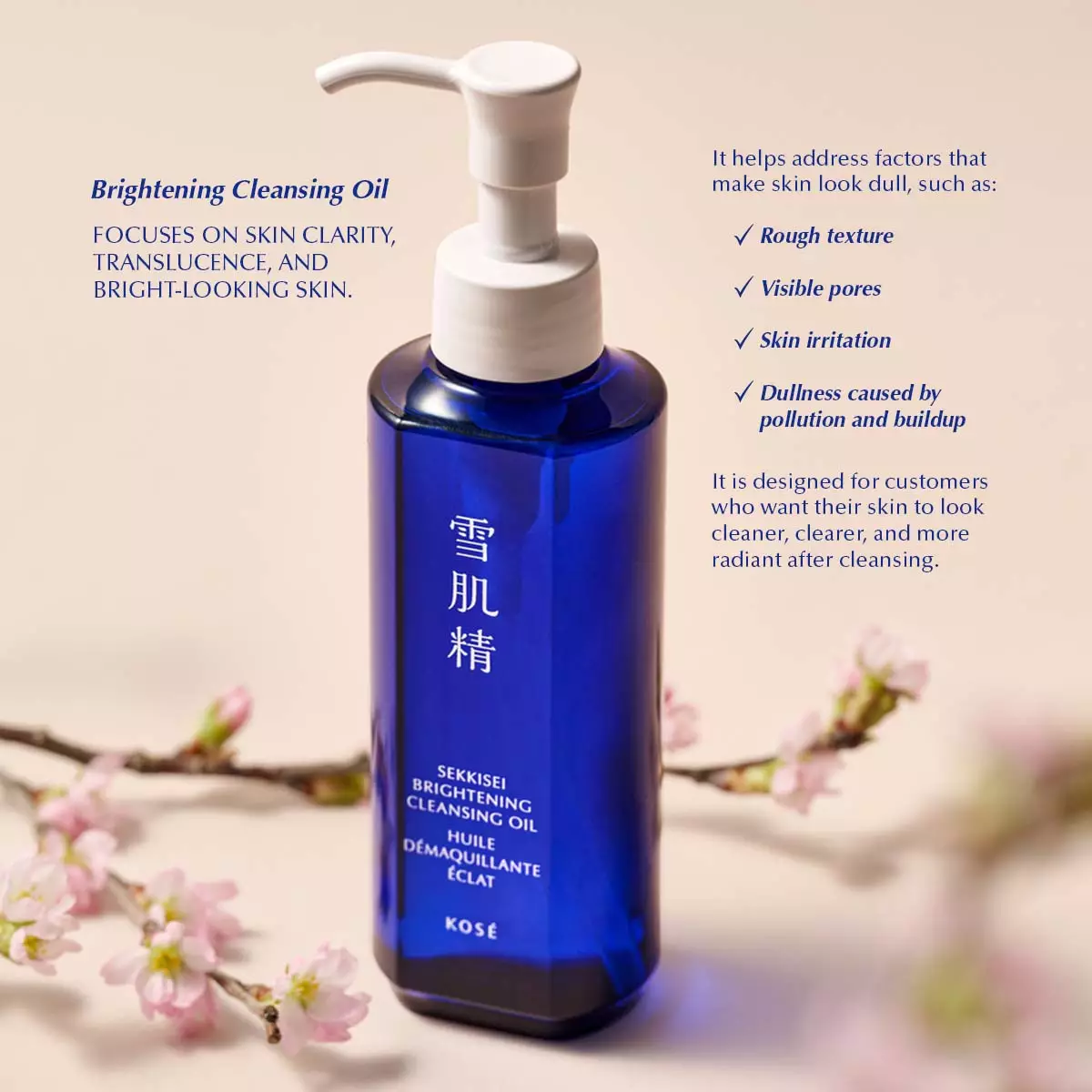 KOSE Sekkisei Brightening Cleansing Oil - 30ml