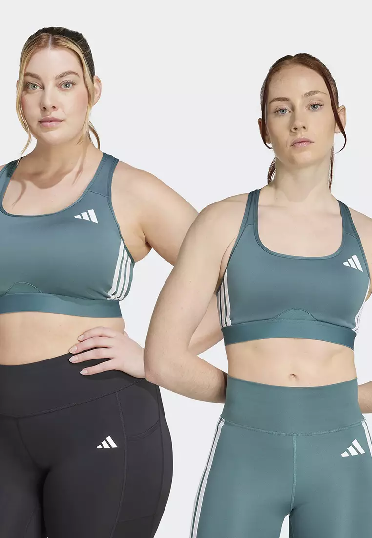 Powerreact Train Medium-Support 3-Stripes Bra