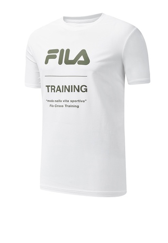 FILA white Athletics Collection Men's FILA TRAINING Logo T-shirt 5980FAABDE2904GS_1