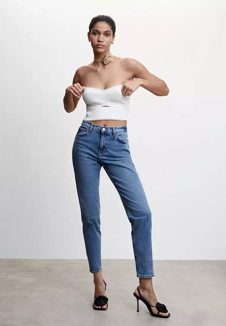 Buy Mango Mom Comfort High-Rise Jeans 2023 Online | ZALORA Philippines