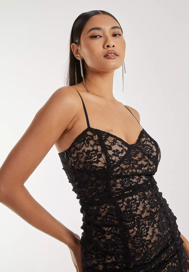 極美品 ホリデイ KUMA クマ LACE VOLUME MINI DRESS 極美品 ホリデイ KUMA クマ LACE VOLUME MINI DRESS Pixie Mini Dress