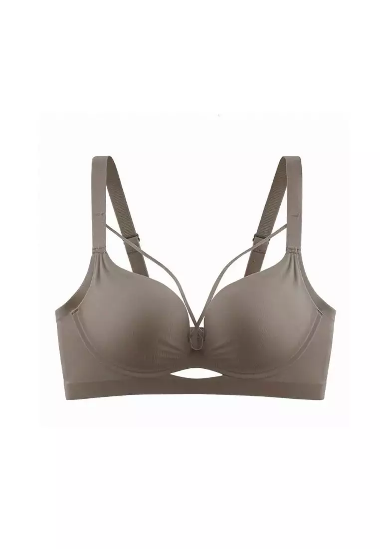 Milano Wireless Push Up Bra in Brown