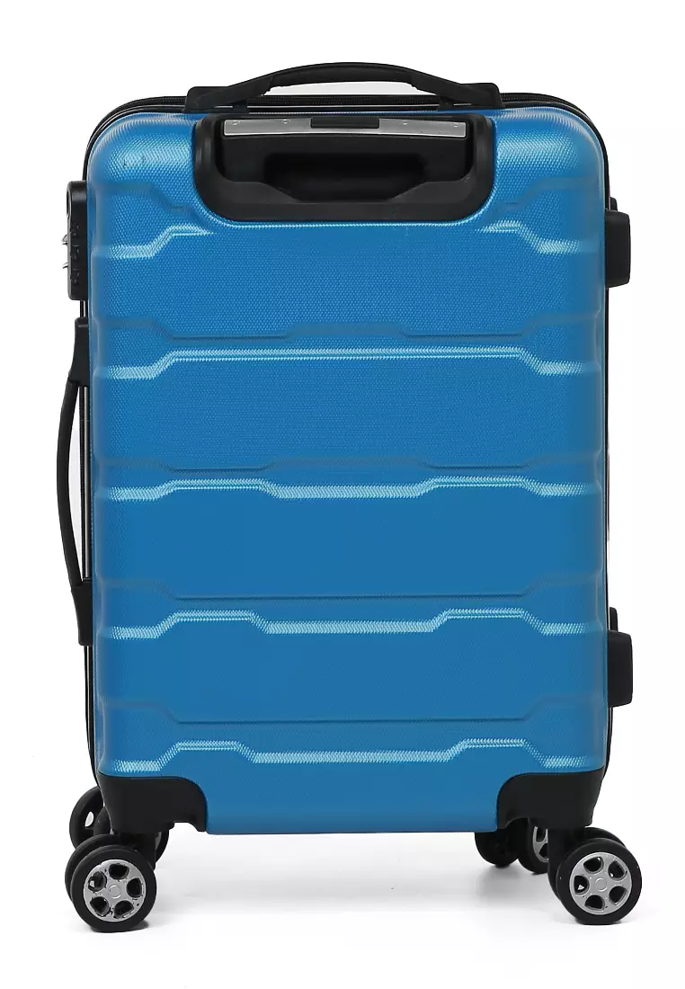 Carlton Koper Hardcase Unisex Size 20 Inch Tas Travel Combination Lock Large Compartment Material ABS+PVC Coated ORIGINAL - Light Blue