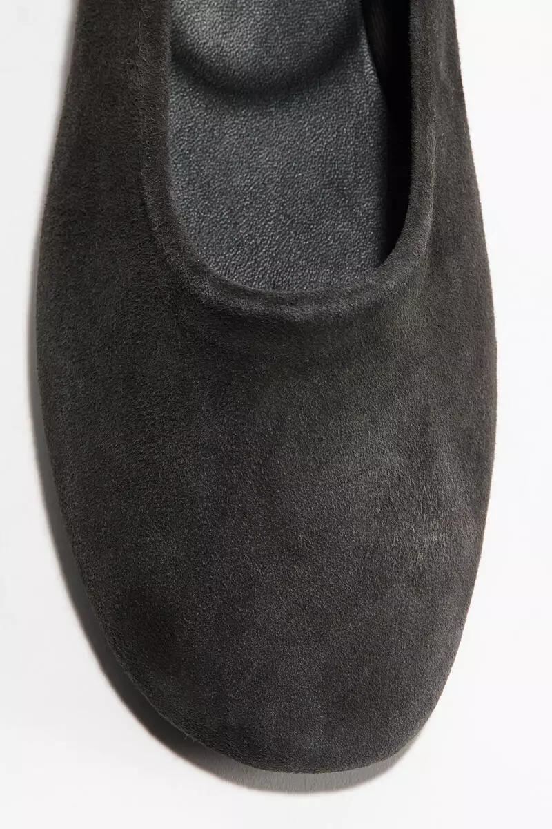 Suede Mary Jane ballet flats