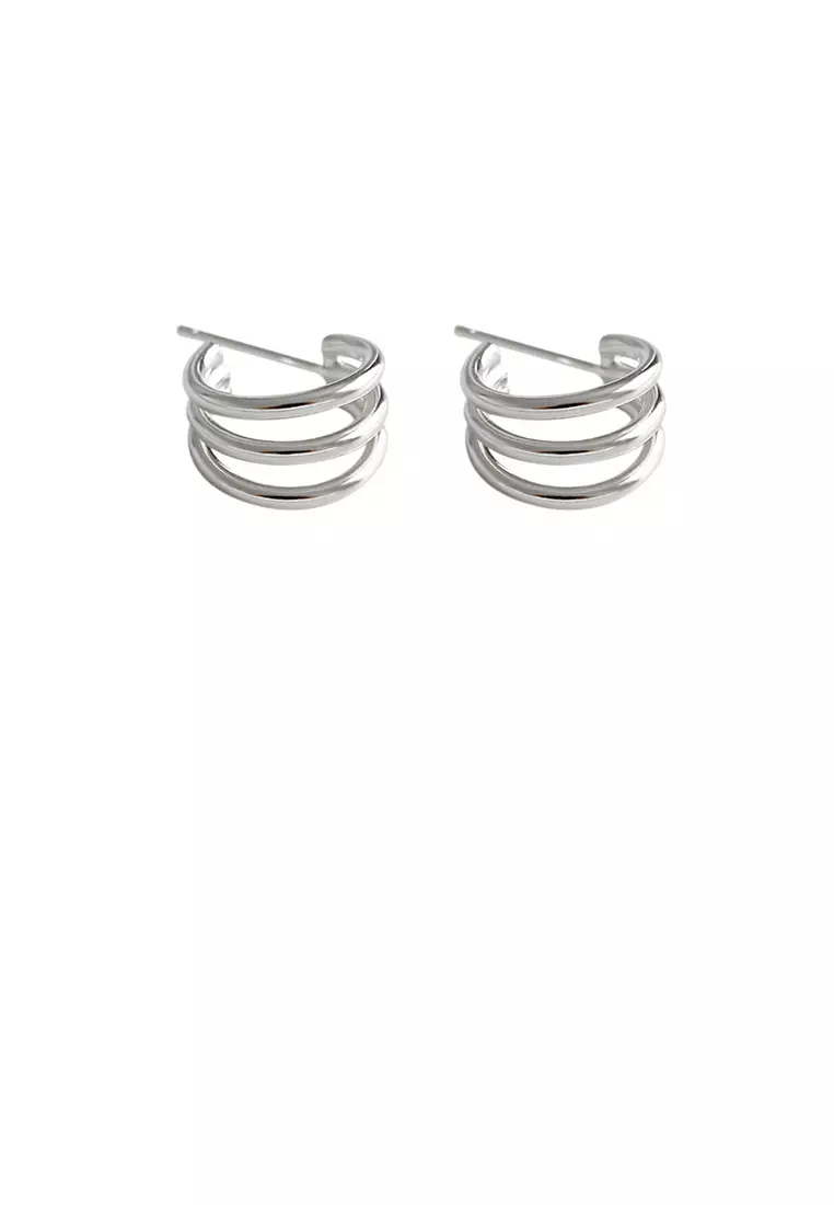Pure silver clearance stud earrings