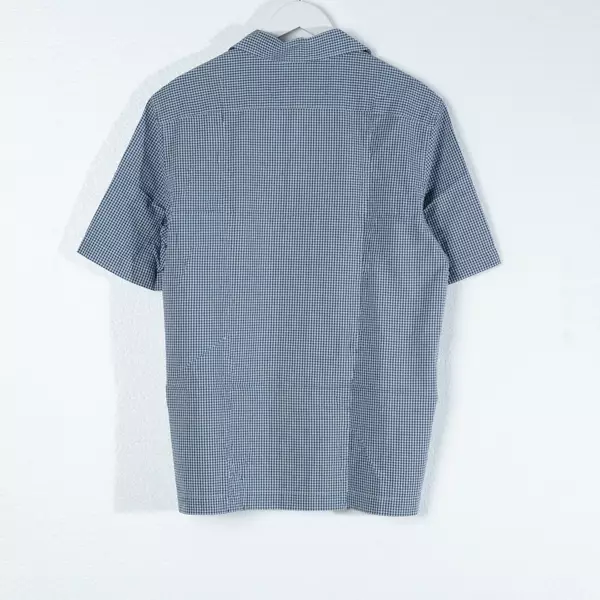 Kemeja FRED PERRY MICRO CHECK OLIVE BLUE SHIRT 100% ORIGINAL