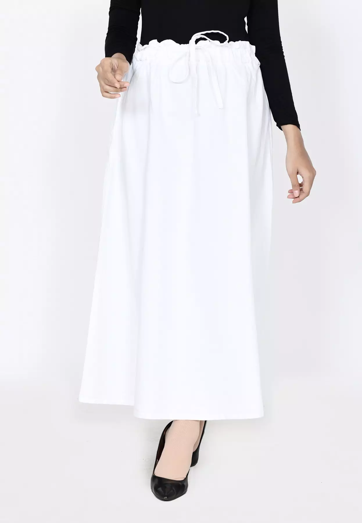 Tiara Skirt Denim -White