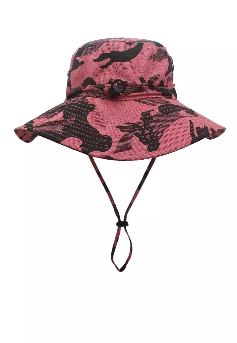 Pink camo bucket store hat