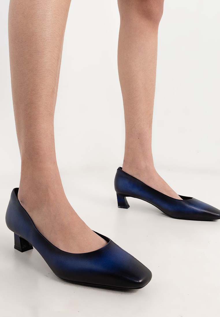 Hope Rosa Dorisay Blue Square Toe Pump
