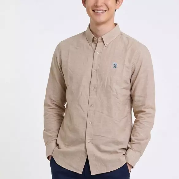 Giordano Men's Oxford Mini Lion Shirt 0104508351