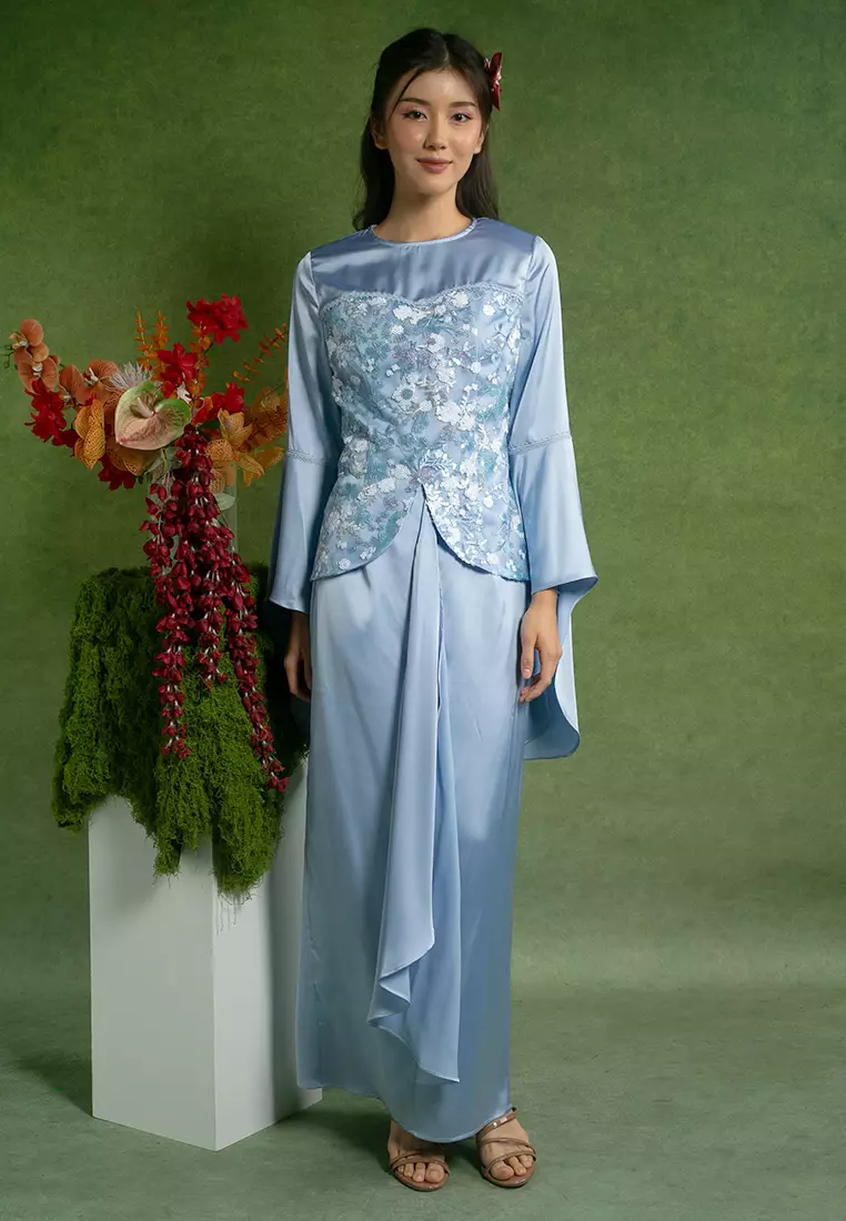 Kila Sequined Top with Skirt Set