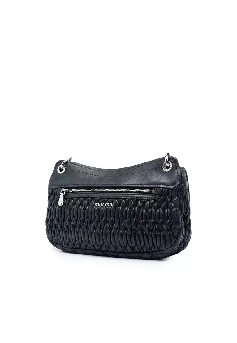 Pre-Loved Miu Miu Matelasse Nappa Crystal Flap Crossbody