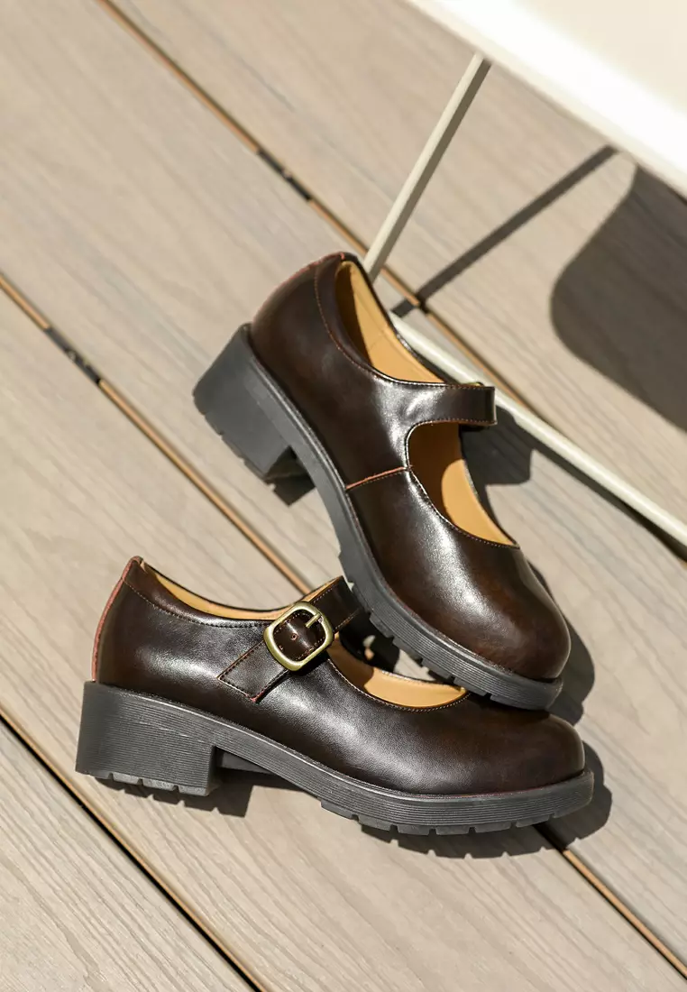 Mary jane leather shoes sale