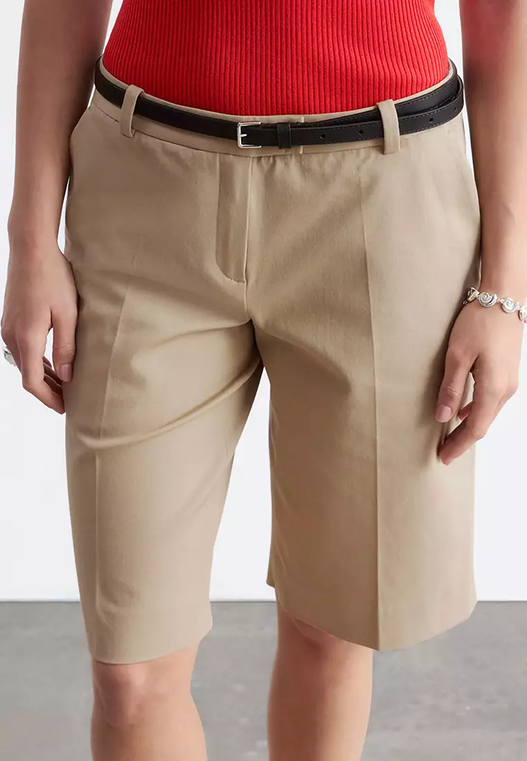 Tailored Knee-Length Shorts