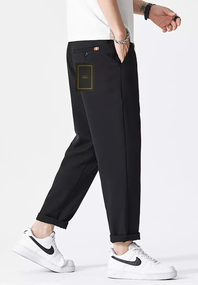 Elastic Waistline Straight Suit Pants AY-L9821