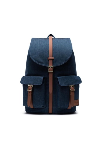 herschel unisex dawson backpack indigo denim crosshatch 20 5l