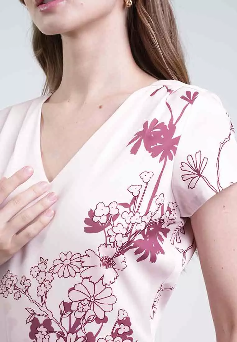 Anya V-Neck Floral A-Line Dress