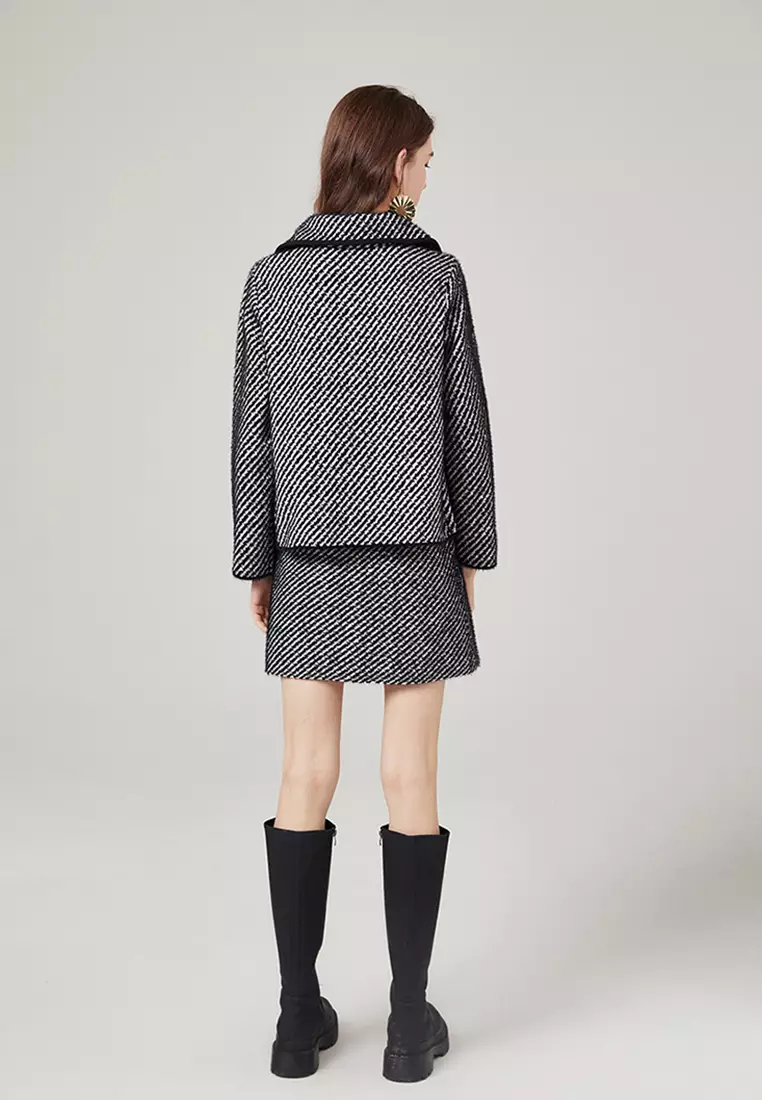 2024 New Style Coat Half Skirt Set CA24073124BK