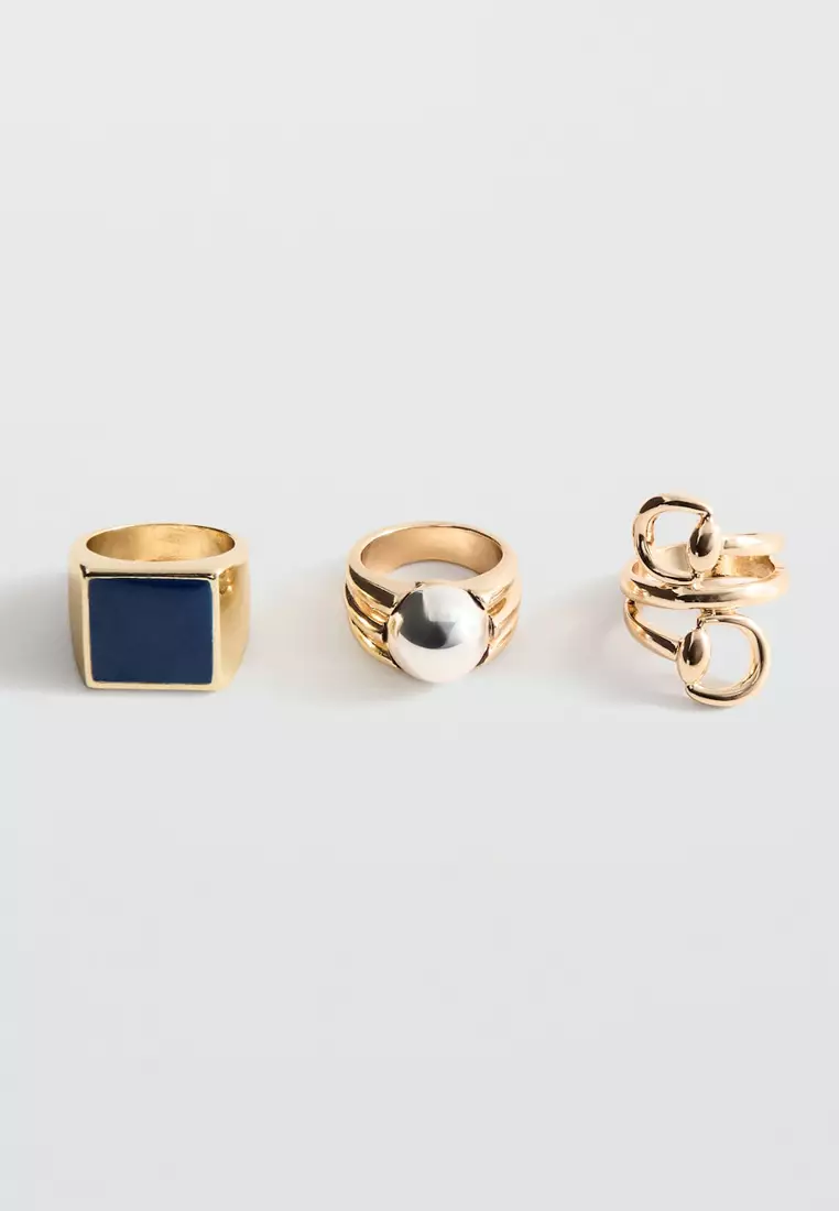 Buy Mango Combined Ring 3 Set 2026 Online | ZALORA