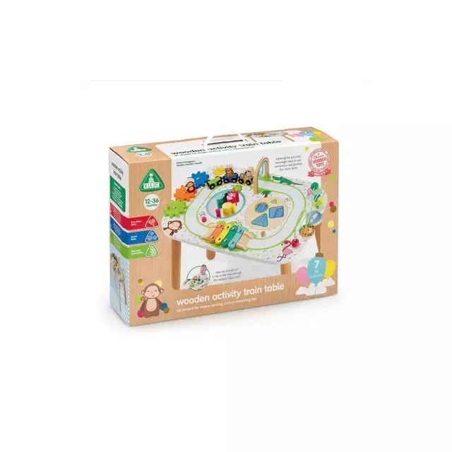ELC Wooden Activity Train Table - Mainan Kereta Kayu Anak