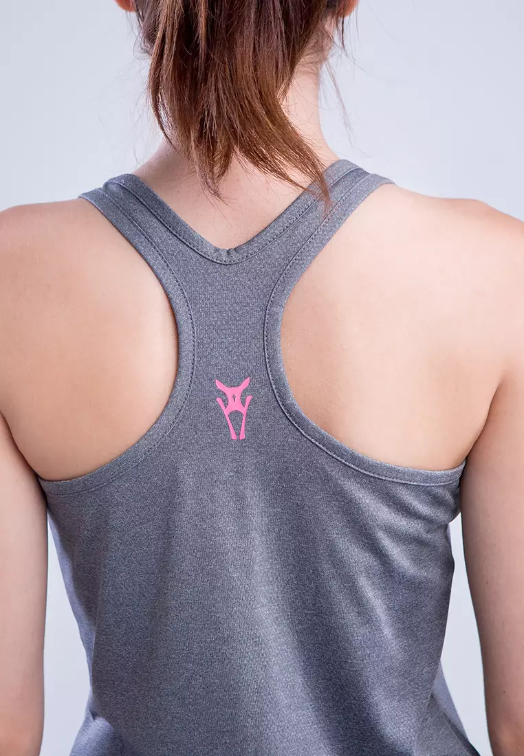 Women Flex V-Back Tank Top (Grey)