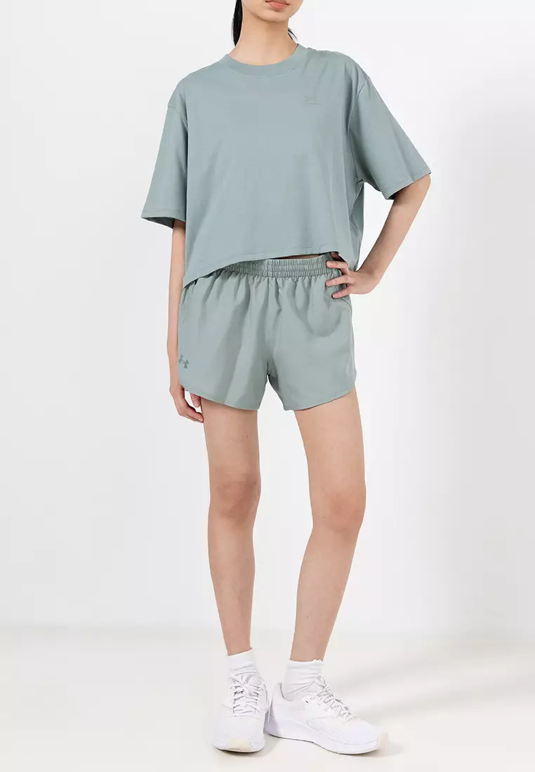 Boxy Crop Simple Short Sleeve T-Shirt