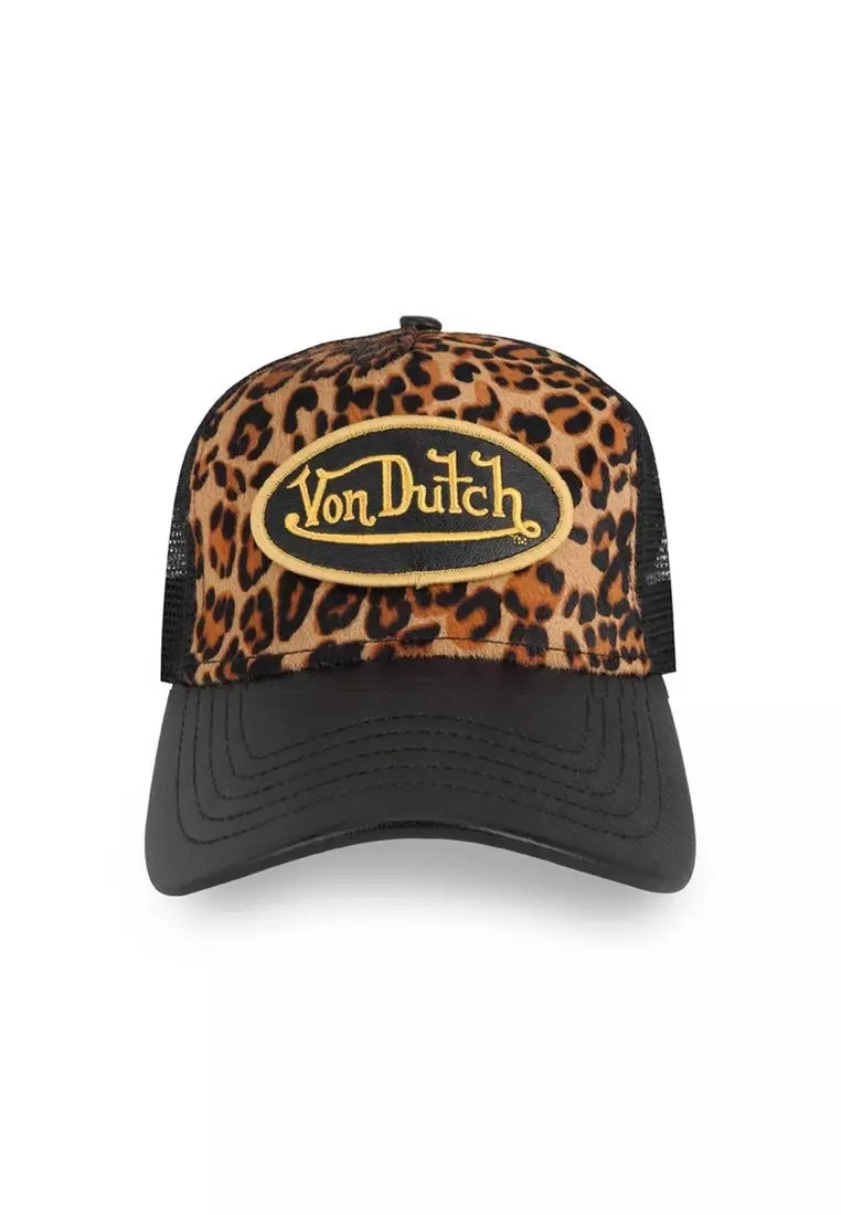 Buy Von Dutch Von Dutch Leopard Print Pony Hair Trucker Cap 2023 Online