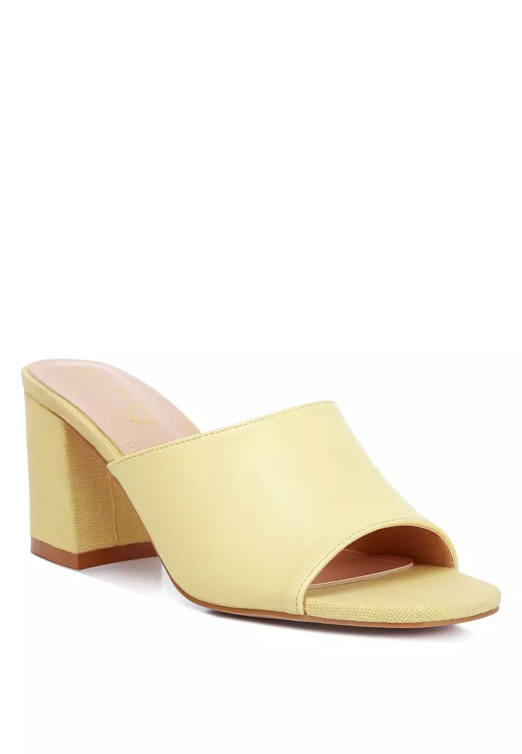 Buy London Rag Yellow Block Heel Slip On Sandals 2024 Online ZALORA