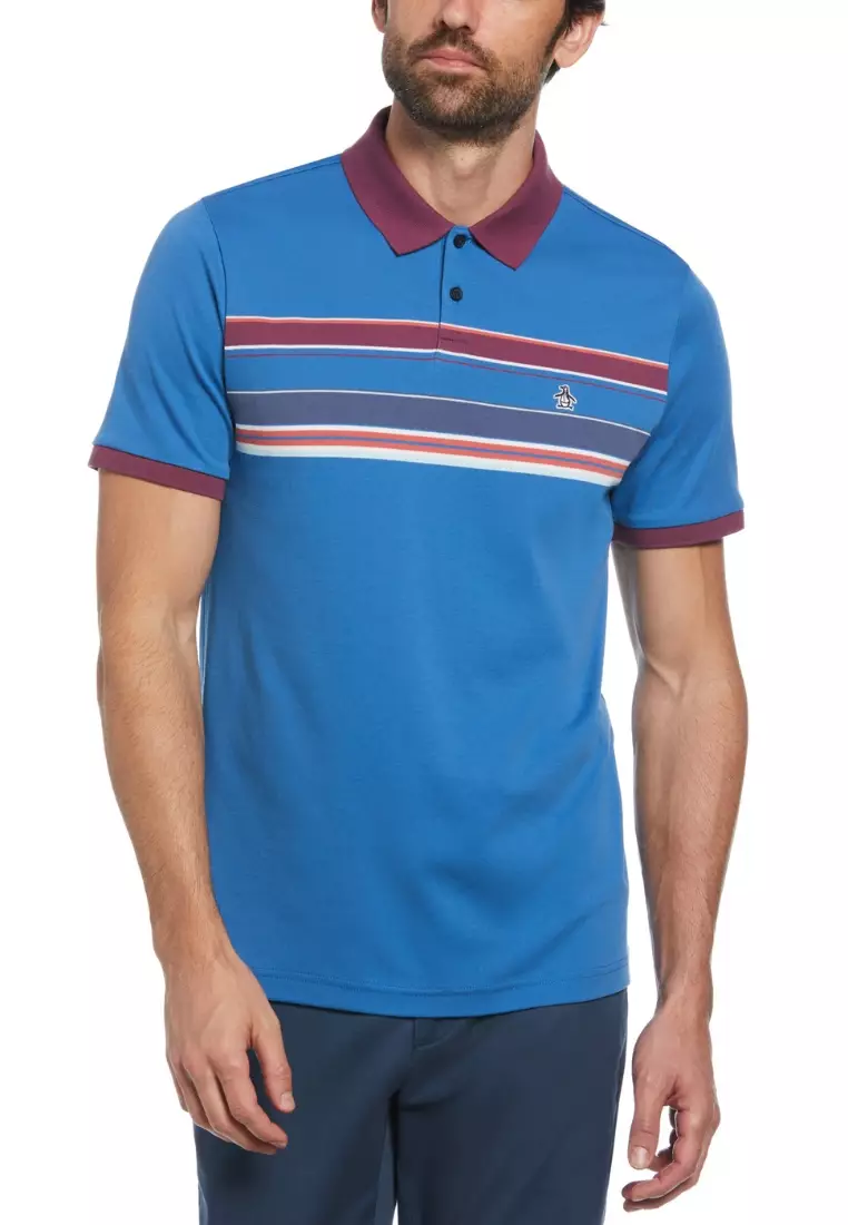 Interlock Chest Stripe Short Sleeve Polo Shirt