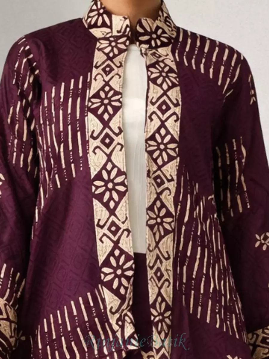 Rinjanie Batik - GSHI - RW - Gamis Shanghai Red Wine