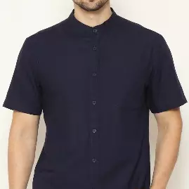 AMK Kemeja Pria Lengan Pendek SHG TATSUKI S/S Navy Blue