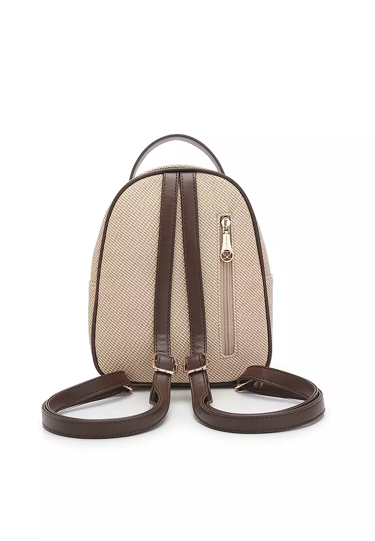 Women's Mini Backpack (Tas Ransel Wanita & Tas Punggung Wanita) - Krem
