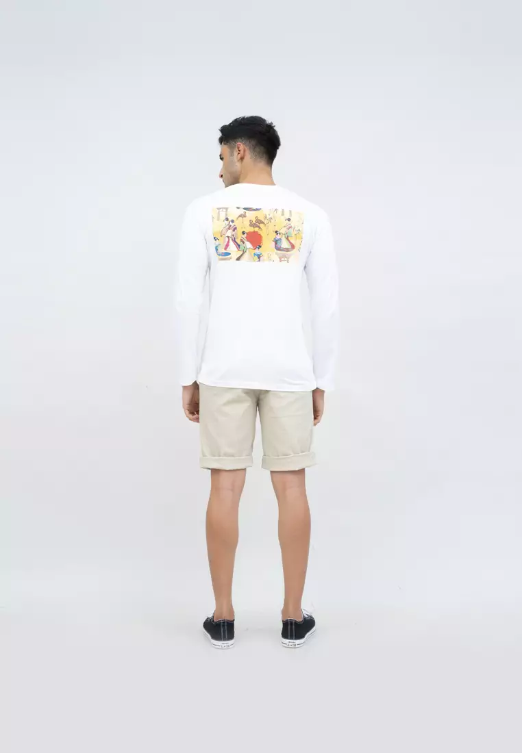 Kaos cotton combed lengan panjang pria unisex houseofcuff Japan Ancien