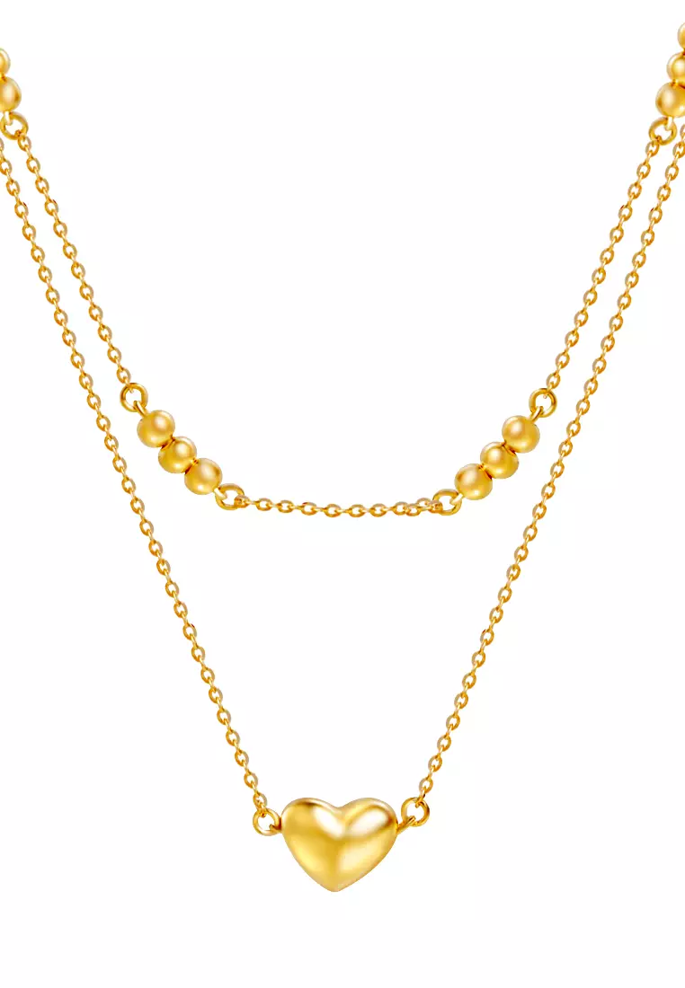 TOMEI Love Beads Double Strand Necklace, Yellow Gold 916