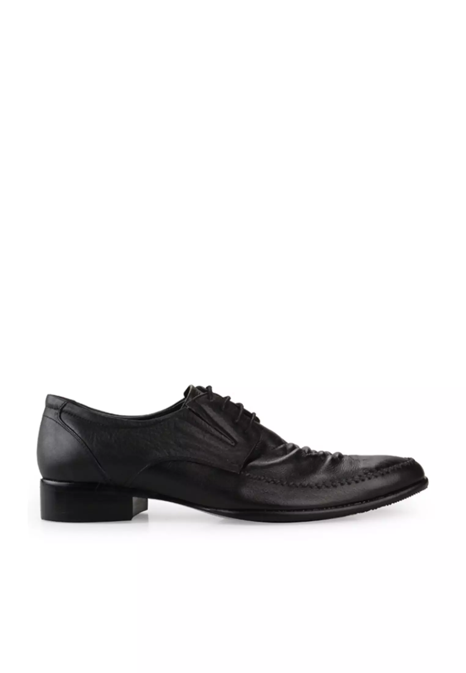 Keith Sepatu Semi Formal Slip On Lace Up Pantofel Pria Kulit Asli