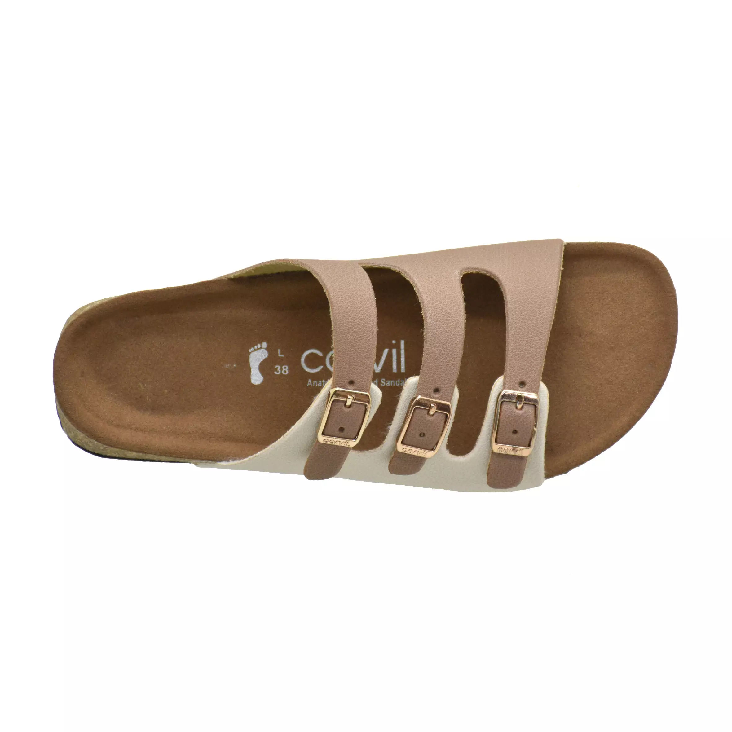Carvil Sandal Wanita Callista-05 L Mocca/Ivory