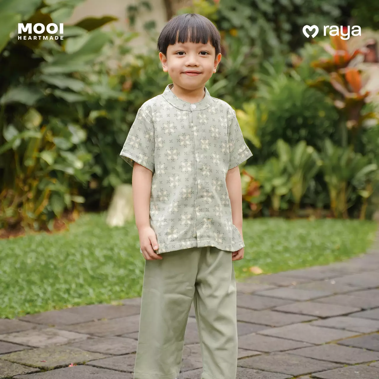 Mooi Zayyan Koko Set Setelan Koko Anak Raya Collection - Clary Sage