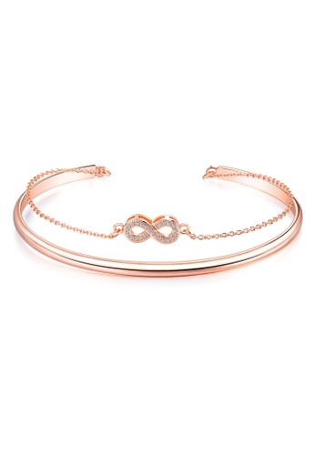 Air Jewellery gold Luxurious Louise Shape 8 Bracelet In Rose Gold 2ABFFACB7B8A51GS_1