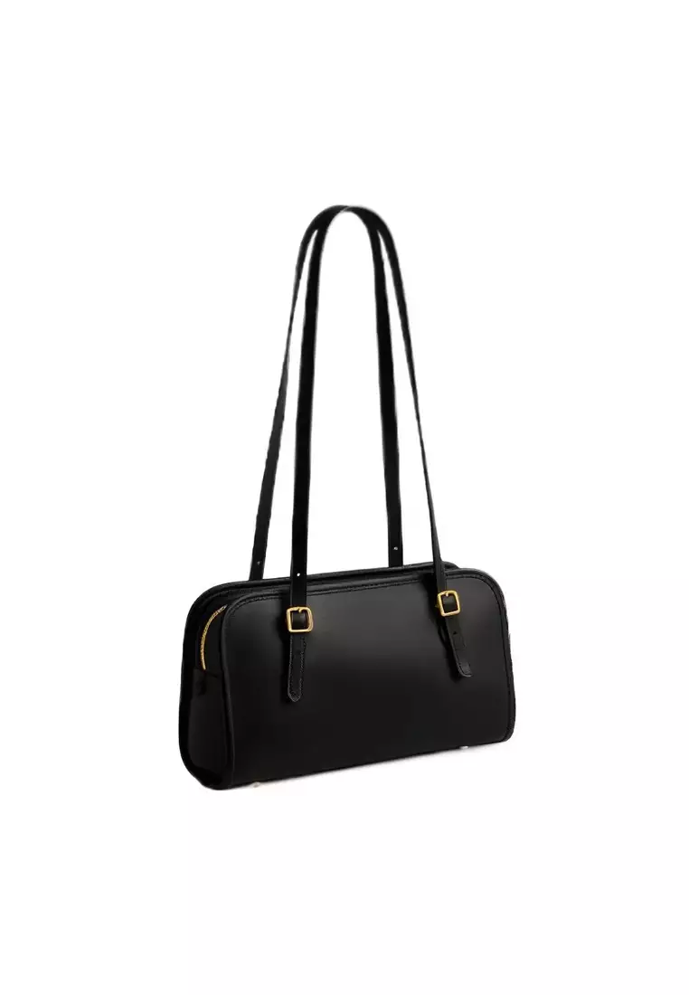 Swing zip 25 Women's Shoulder Bag in Black CM565