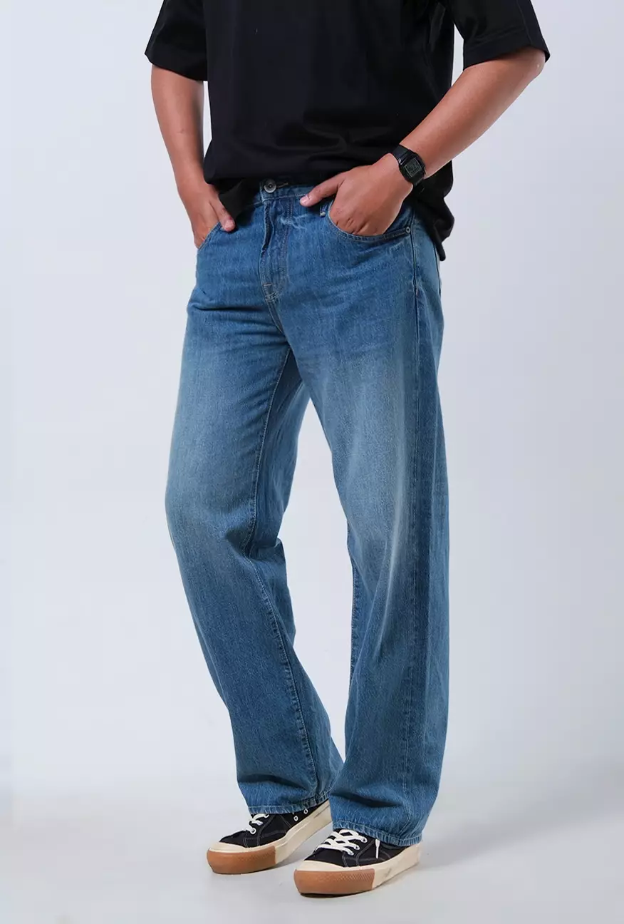 Celana Jeans Pria Loose Fit K8