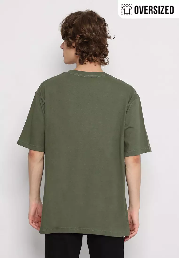 RBJ T-Shirt Cotton Green Forest Oversized Pria 2079230301