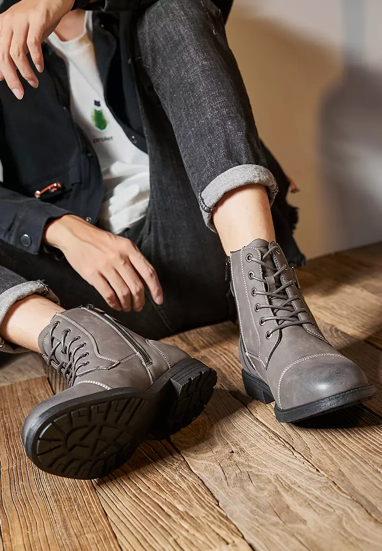 High Top Faux Leather Martin Boots KB2208W