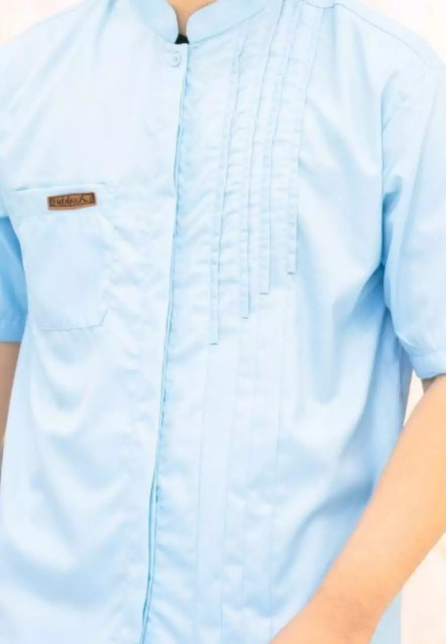 Vilan Ice Blu Koko Kombinasi Exclusive Pria Casual Modern Lengan Pendek ZA