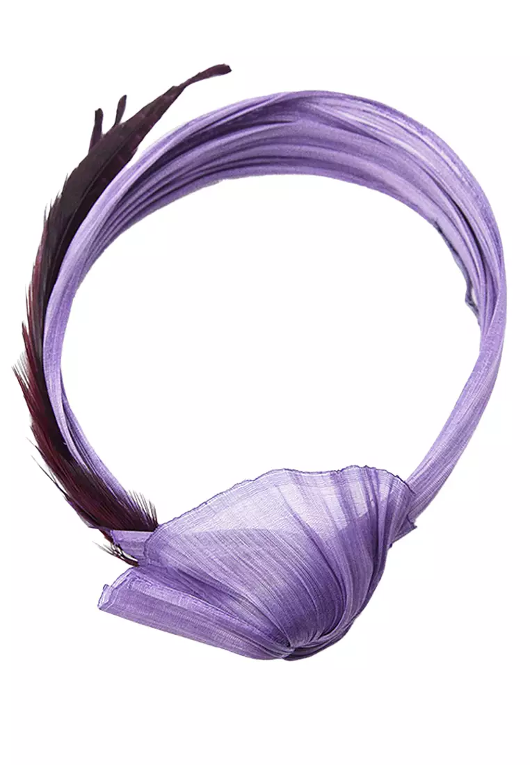 Buy ZARA Feathered Silk Headband 2026 Online | ZALORA  display picture 2