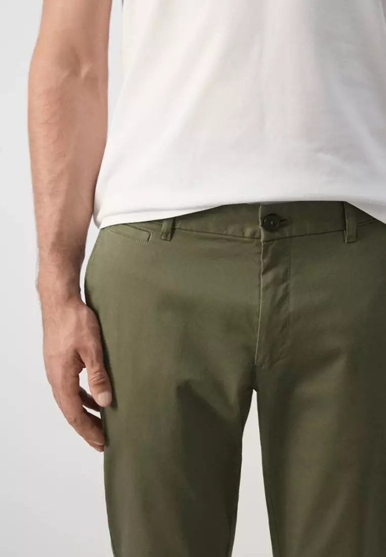 Prato Cropped Tapered Chino Trousers