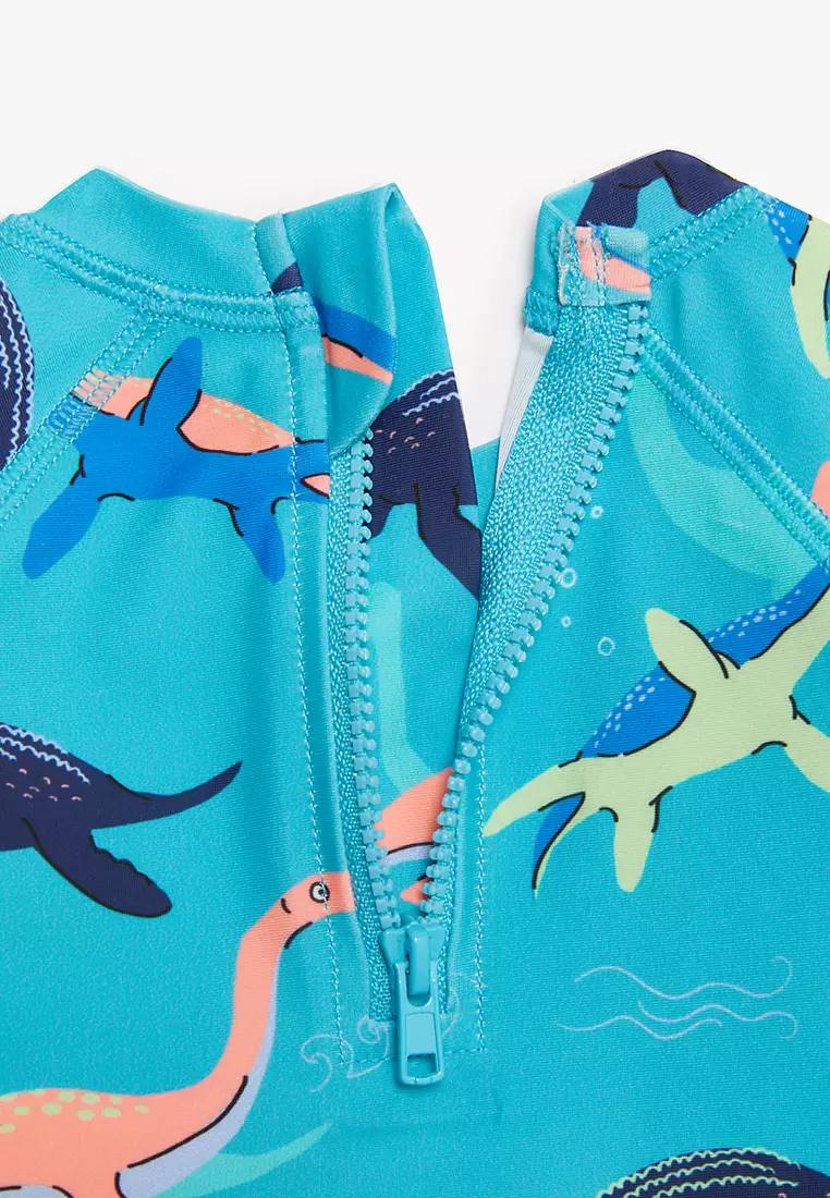 2Pc Dinosaur Swim Outfit