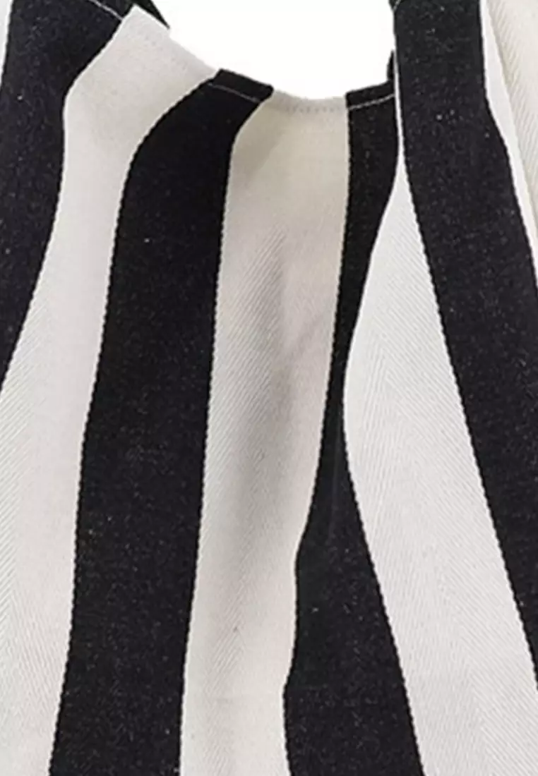 簡約小清新大條紋帆布包 CA21051314BK