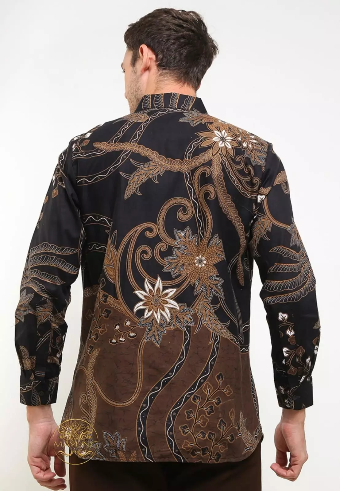 Widaninggara Item Kemeja Batik Pria Premium Slimfit Modern Lengan Panjang