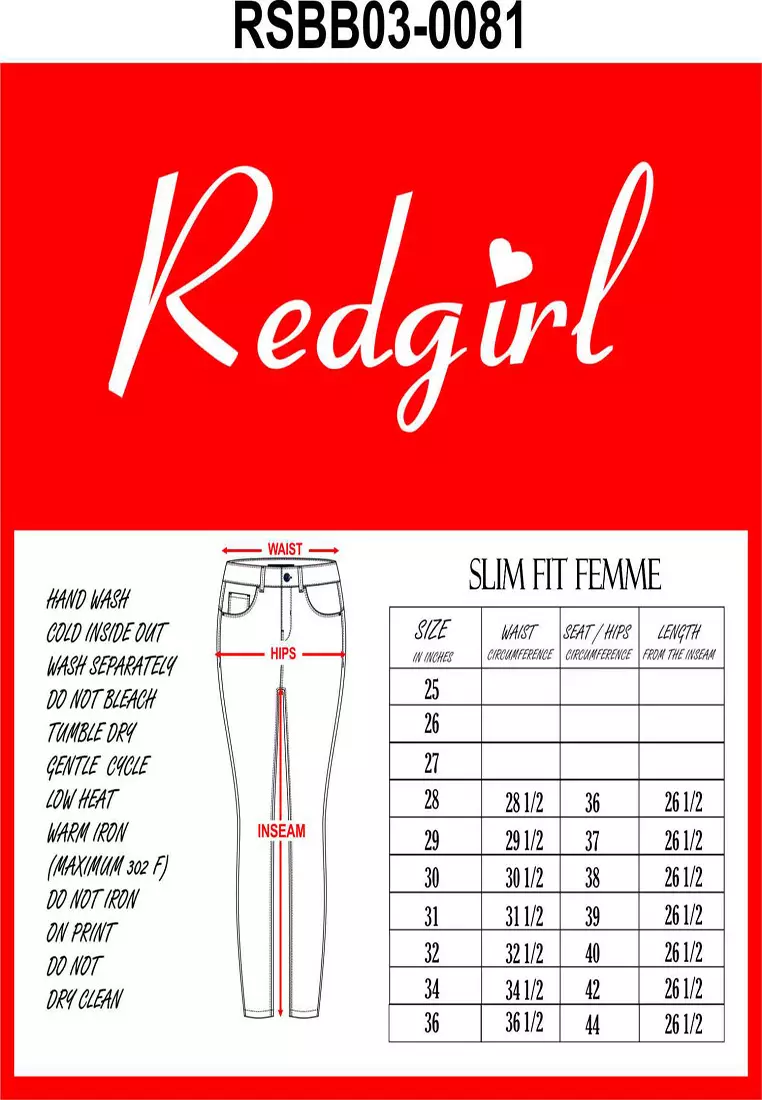 Buy REDGIRL Colored Long Slim Fit Pants 2024 Online